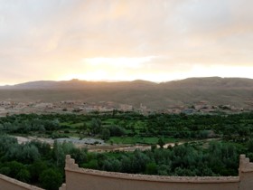 Panorama mit Sonnenaufgang