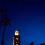 Marrakech unser Ausgangs und Zielort in der Nacht