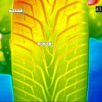 Reifen. Die höchsten Temperaturen am Reifen entstehen nicht auf der Lauffläche (dort wird Wärme über die Fahrbahnoberfläche und den Fahrtwind abgeführt...), sondern in den Profilrillen, sprich der Karkasse. Die etwas höheren Temperaturen im oberen Bereich